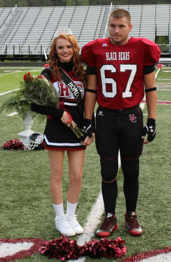 HC homecoming queen Brittney Hoskins with Dillion Day