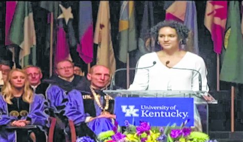 Hatfield delivers address at UK program