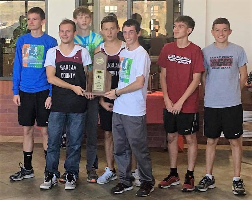 Photo submitted
Members of the Harlan County High School regional championship cross country team include, from left: from left: James Chasteen, Seth Sanders, Alex Lewis, Josh Lee, Dalton Shepherd, James Dean and Zackary Carmical.