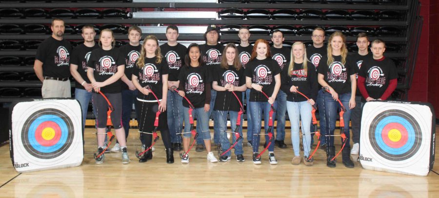 John Henson / Bear Tracks

Members of the Harlan County High School archery team include, from left, front row: Andrea Dean, Sasha Patterson, Rochelle Paguio, Kayla Bolin, Emily Evans, Baili Boggs, Breanna Faulkner and Dylan Gross; back row: coach Damon Lewis, Drew Nolan, Eli Lewis, Jeffrey Ramsey, Michael Ellison, Jimmy Rouse, Paul Browning, Calvin Gross and Trevor Wilson; not pictured: Shaun Warren and Lonnie Whitehead.