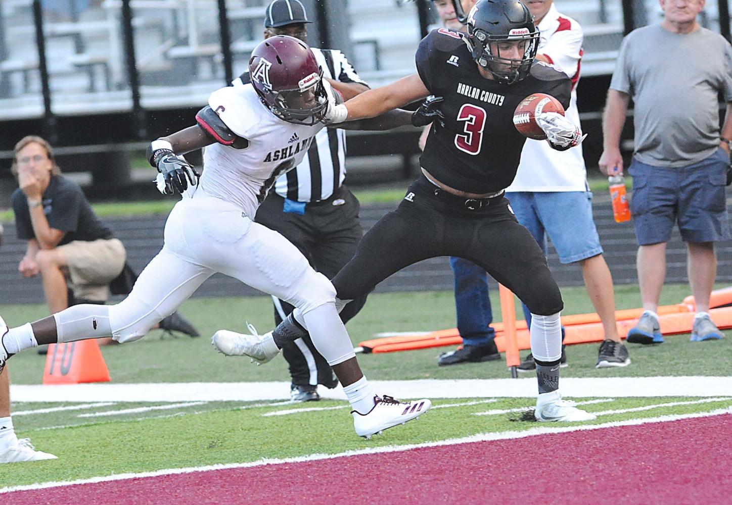 Senior running back Christian Hall scored two touchdowns in the Black Bears' 49-28 win Saturday over visiting Ashland Blazer.